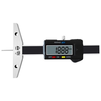 Thin bar digital depth ruler deep hole groove measuring instrument